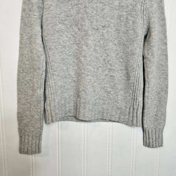 J. Crew Point Sur Gray Mock Neck Merino Wool Alpaca Blend Sweater Womens Size S - Picture 10 of 14
